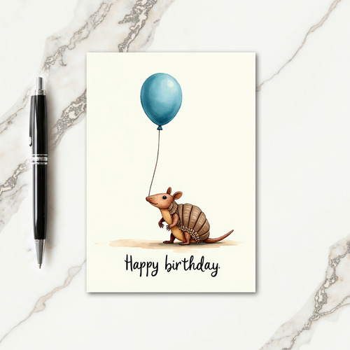 Whimsical Creature Balloon Card