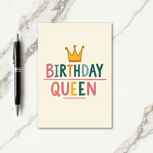 Whimsical Crown Birthday Card