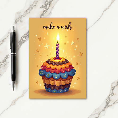 Whimsical Cupcake Birthday Card