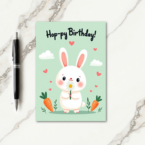 Whimsical Daisy Birthday Card