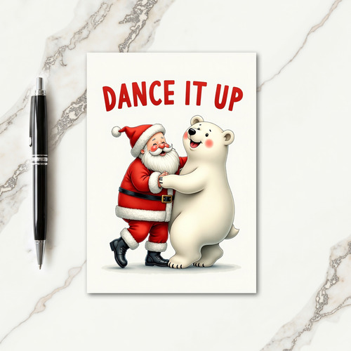 Whimsical Dance Christmas Card