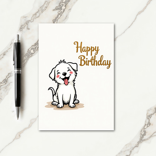 Whimsical Dog Art Card