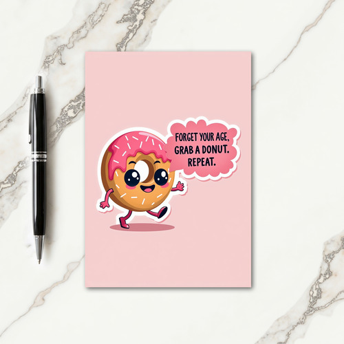 Whimsical Donut Birthday Card