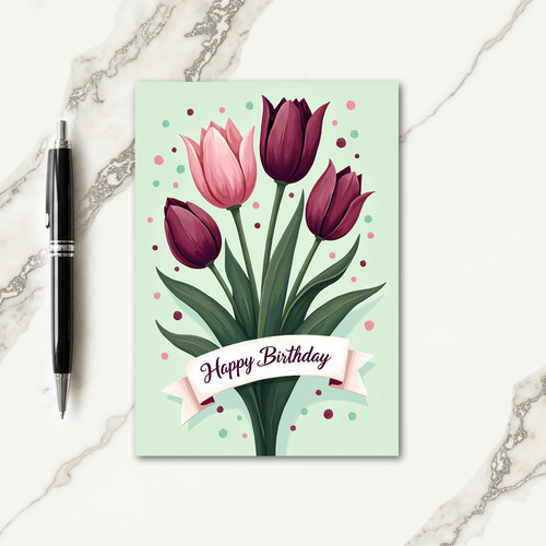 Whimsical Dot Birthday Card
