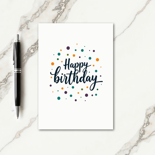 Whimsical Dots Birthday Card