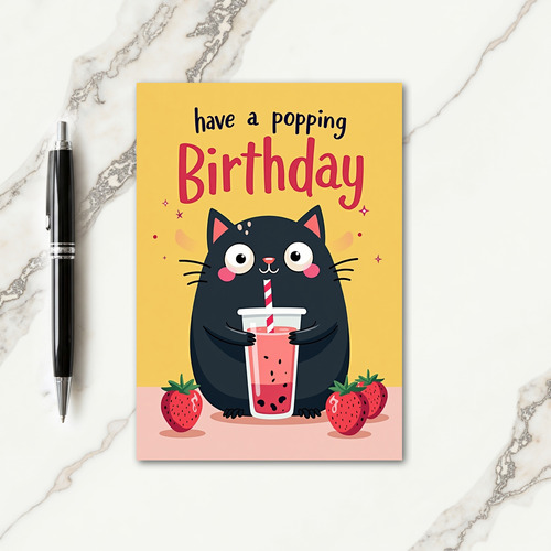 Whimsical Drink Birthday Card