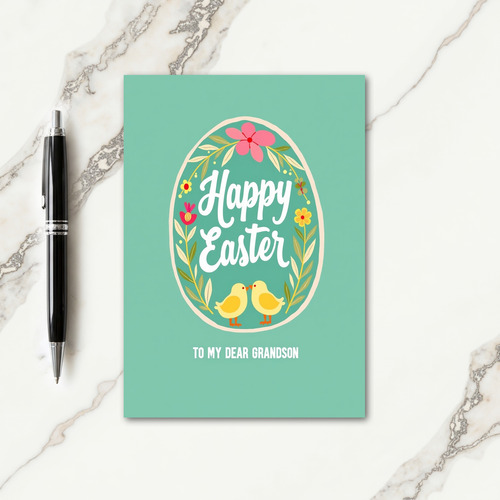 Whimsical Easter Grandson Card