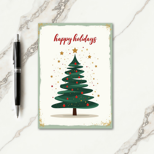 Whimsical Evergreen Card