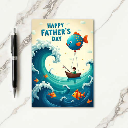 Whimsical Fathers Day Ocean Card
