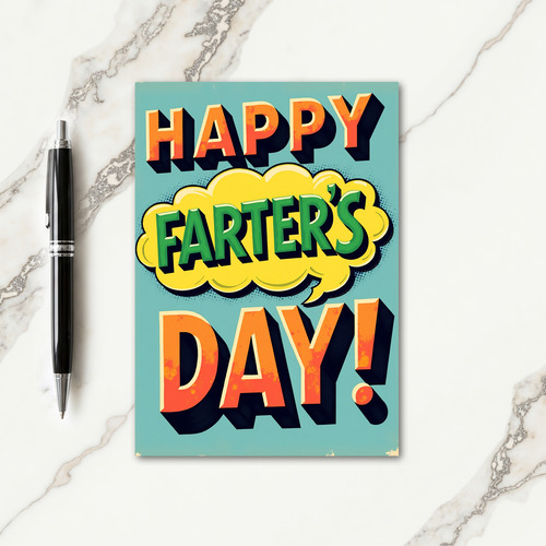 Whimsical Fathers Day Poster Card