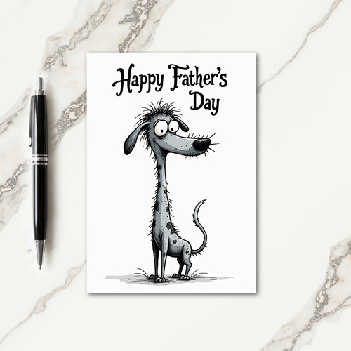 Whimsical Fathers Day Pup Card