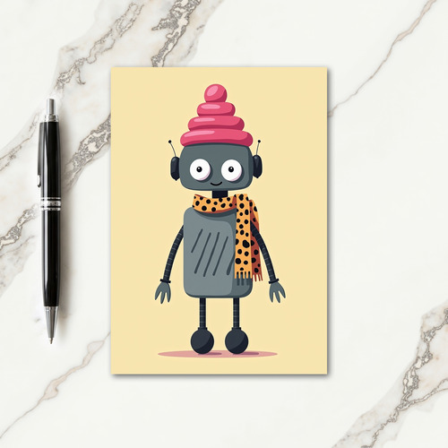 Whimsical Fathers Day Robot Card