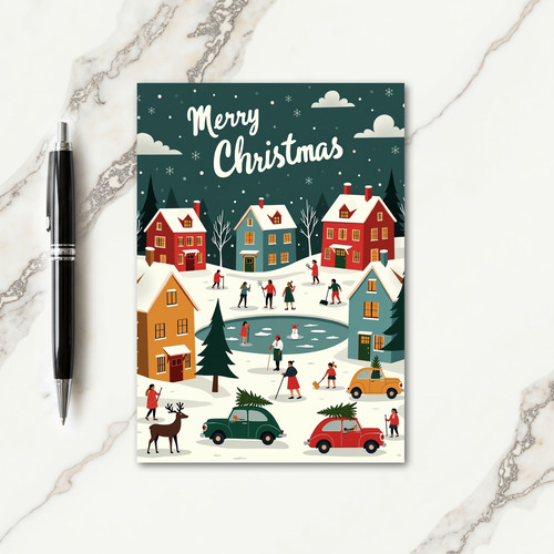 Whimsical Festive Christmas Card