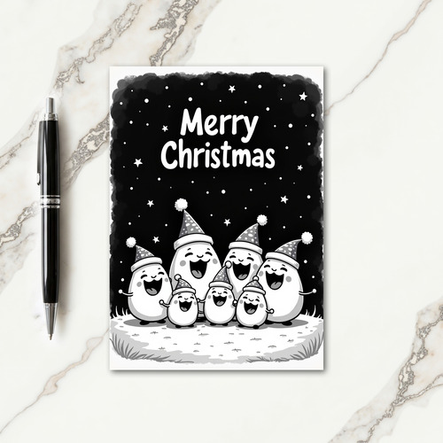 Whimsical Figures Christmas Card