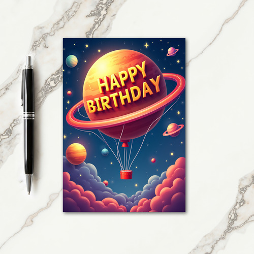 Whimsical Flight Birthday Card