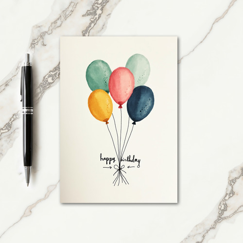 Whimsical Floating Balloon Card