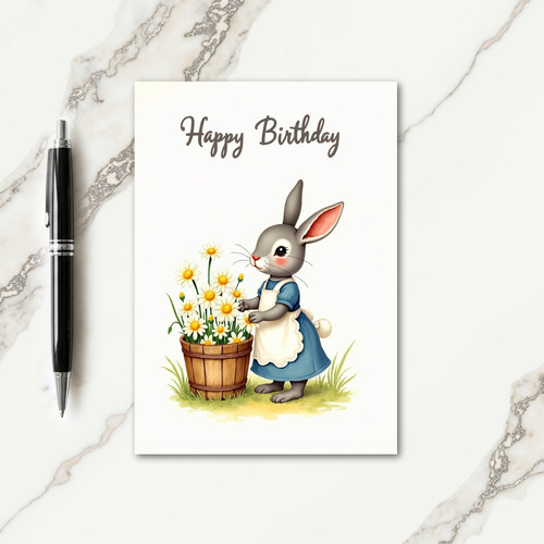 Whimsical Floral Birthday Card