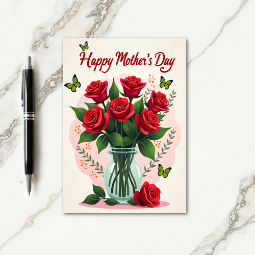 Whimsical Floral Mothers Day Card