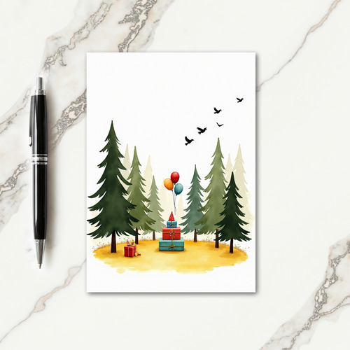 Whimsical Forest Birthday Card