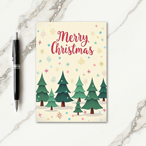 Whimsical Forest Christmas Card
