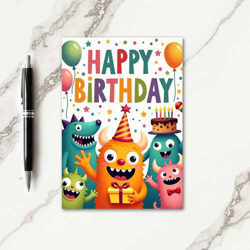 Whimsical Friends Art Card