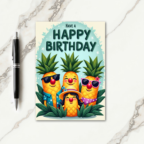 Whimsical Fruit Birthday Card