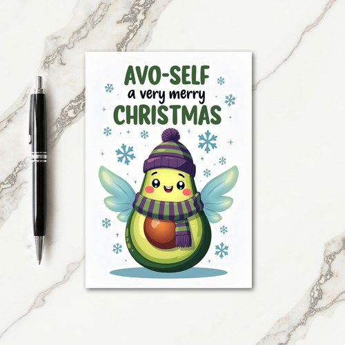 Whimsical Fruit Christmas Card
