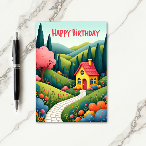 Whimsical Garden Birthday Card