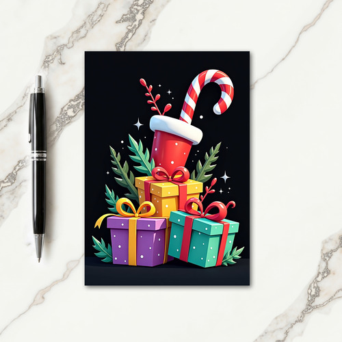 Whimsical Gift Christmas Card thumbnail