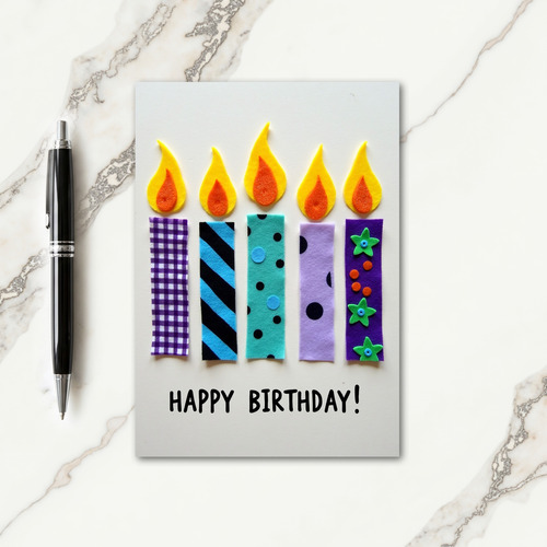 Whimsical Gingham Birthday Card