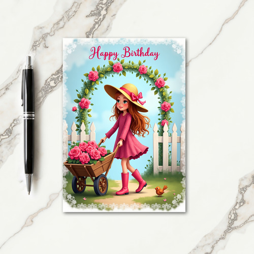 Whimsical Girl Birthday Card