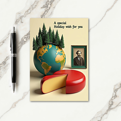 Whimsical Globe Christmas Card