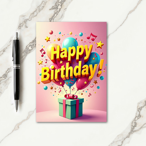 Whimsical Glow Birthday Card