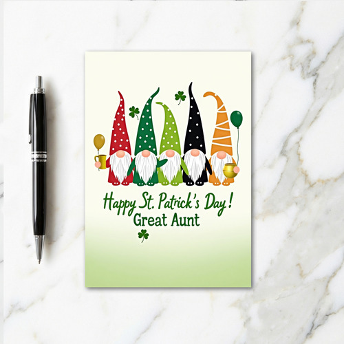 Whimsical Gnome St Patricks Day Card