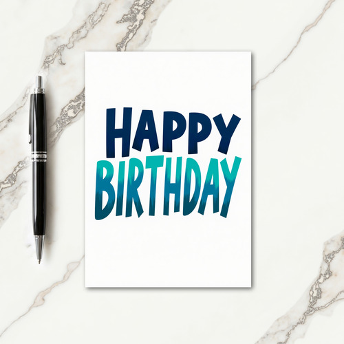 Whimsical Gradient Birthday Card