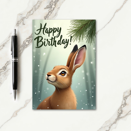 Whimsical Hare Sweet Birthday Card