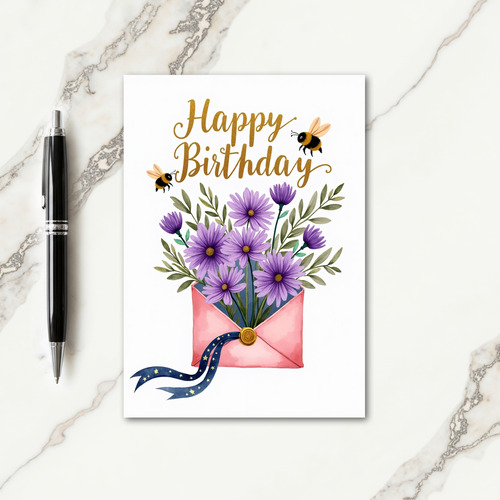 Whimsical Insect Birthday Card