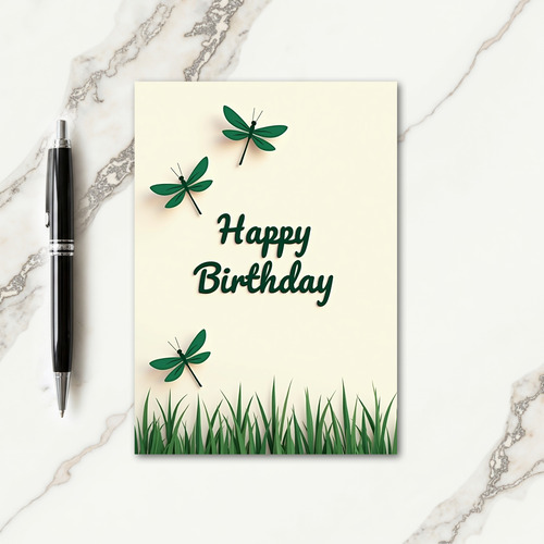 Whimsical Insects Birthday Card