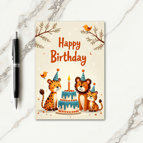 Whimsical Jungle Birthday Card