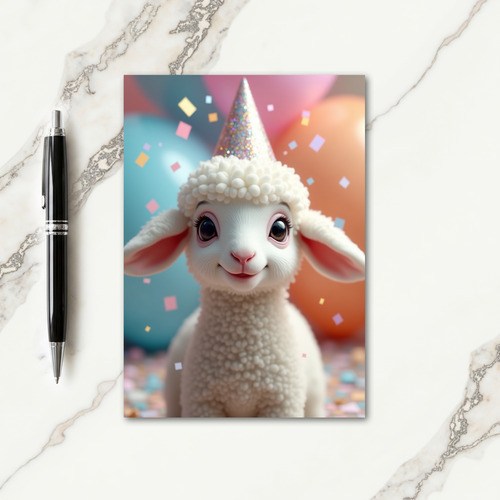 Whimsical Lamb Birthday Card