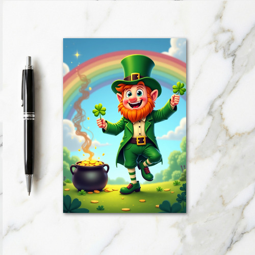 Whimsical Leprechaun Gold Card