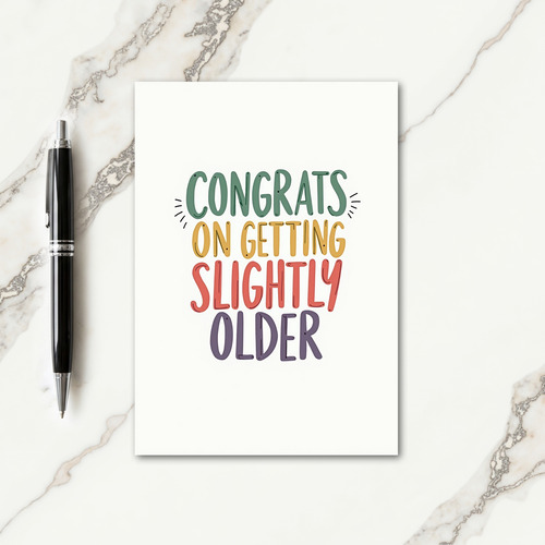 Whimsical Lettering Birthday Card