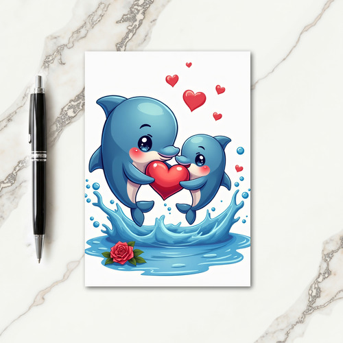 Whimsical Marine Mothers Day Card