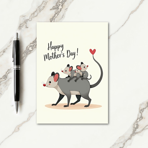 Whimsical Mothers Day Animal Card