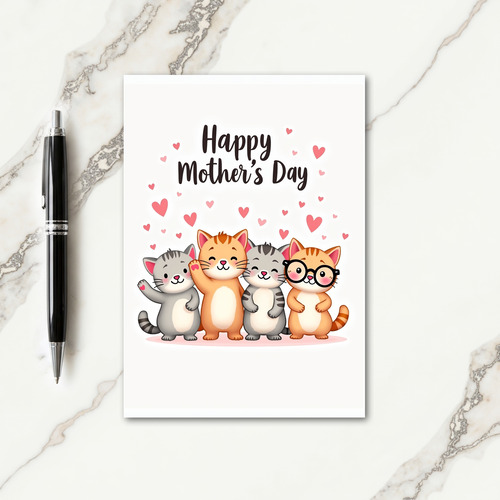 Whimsical Mothers Day Hearts Card