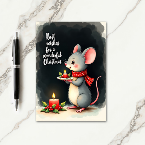 Whimsical Mousey Christmas Card