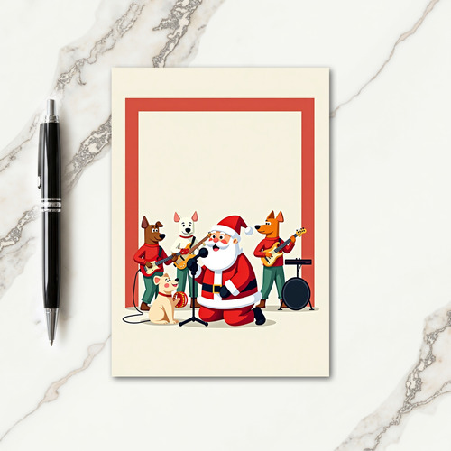 Whimsical Music Christmas Card