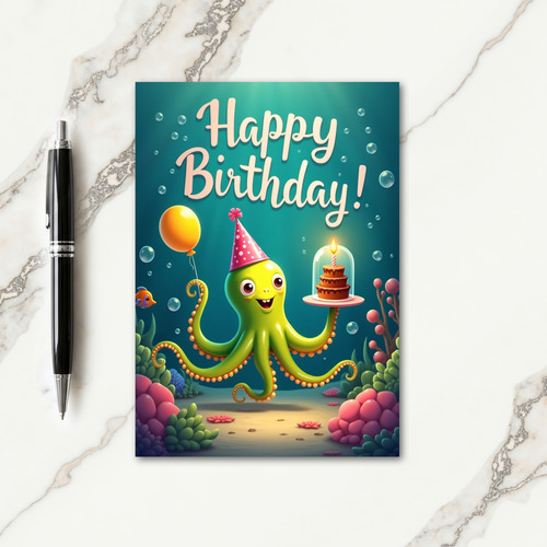 Whimsical Ocean Birthday Card