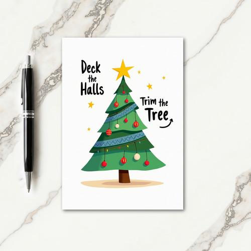 Whimsical Ornament Tree Card