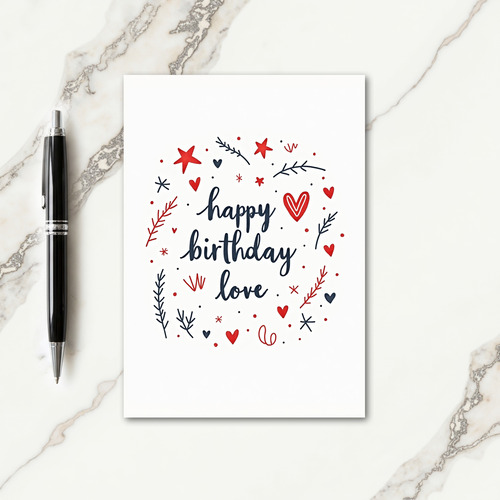 Whimsical Oval Birthday Card